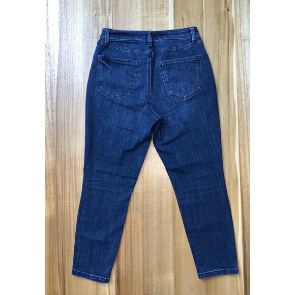 Sonoma Womens High-Rise Dark Wash Skinny Jeans  With Pockets Size 8 Petite - Picture 5 of 13